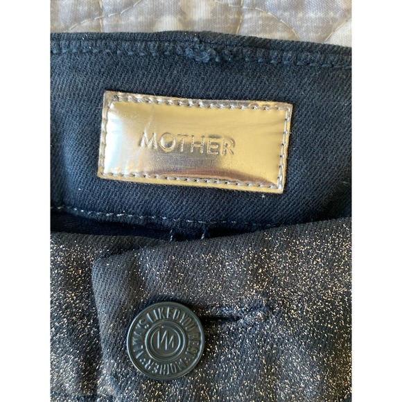 Mother The Looker Sparkle and Purr Glimmer Stone Blue Coated Size 27 - Picture 6 of 14